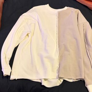 Zara Long Sleeve Shirt - Cream and Tan